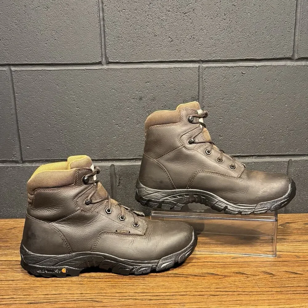 Carhartt CH347 Brown Leather Hiking Work Boots Waterproof Men’s 10